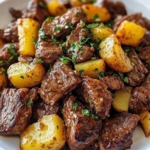 Fried Potatoes & Beef